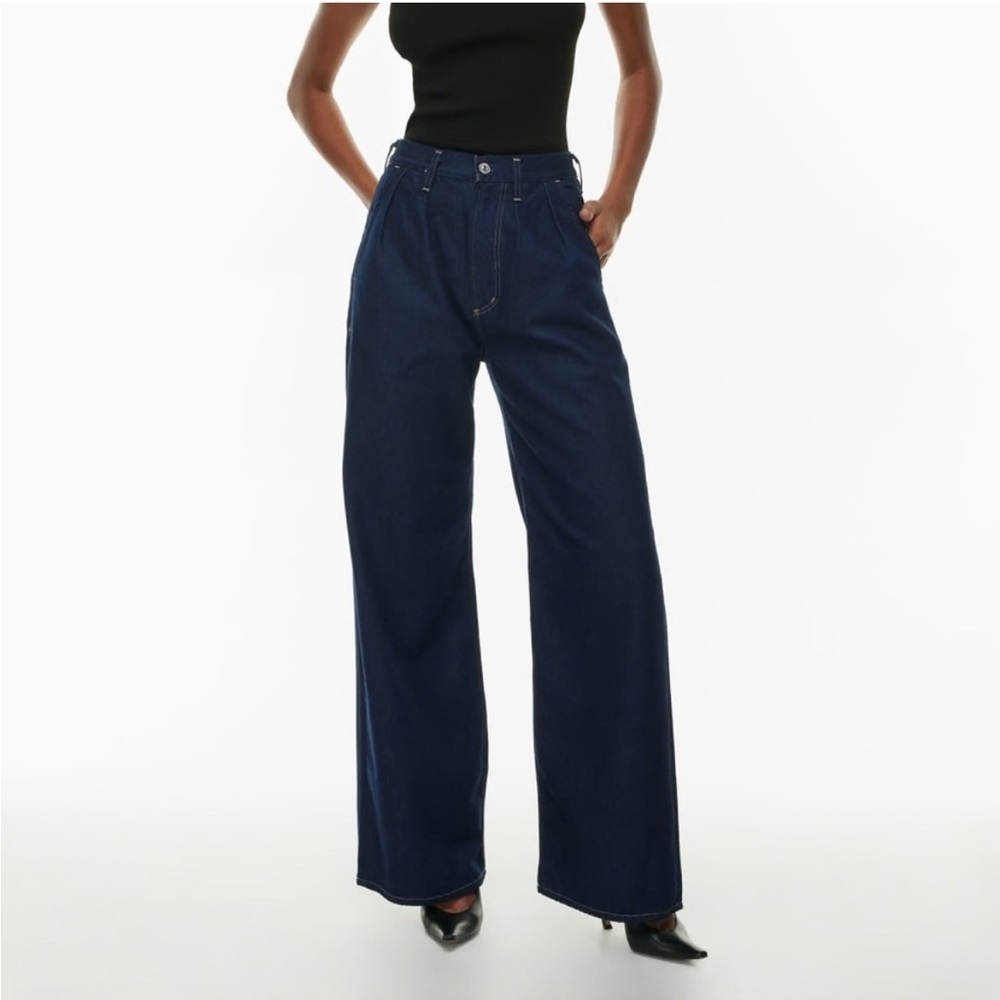 Nwt Citizens Of Humanity Maritzy Pleated Trouser Jeans High Rise Wide Leg Hudson